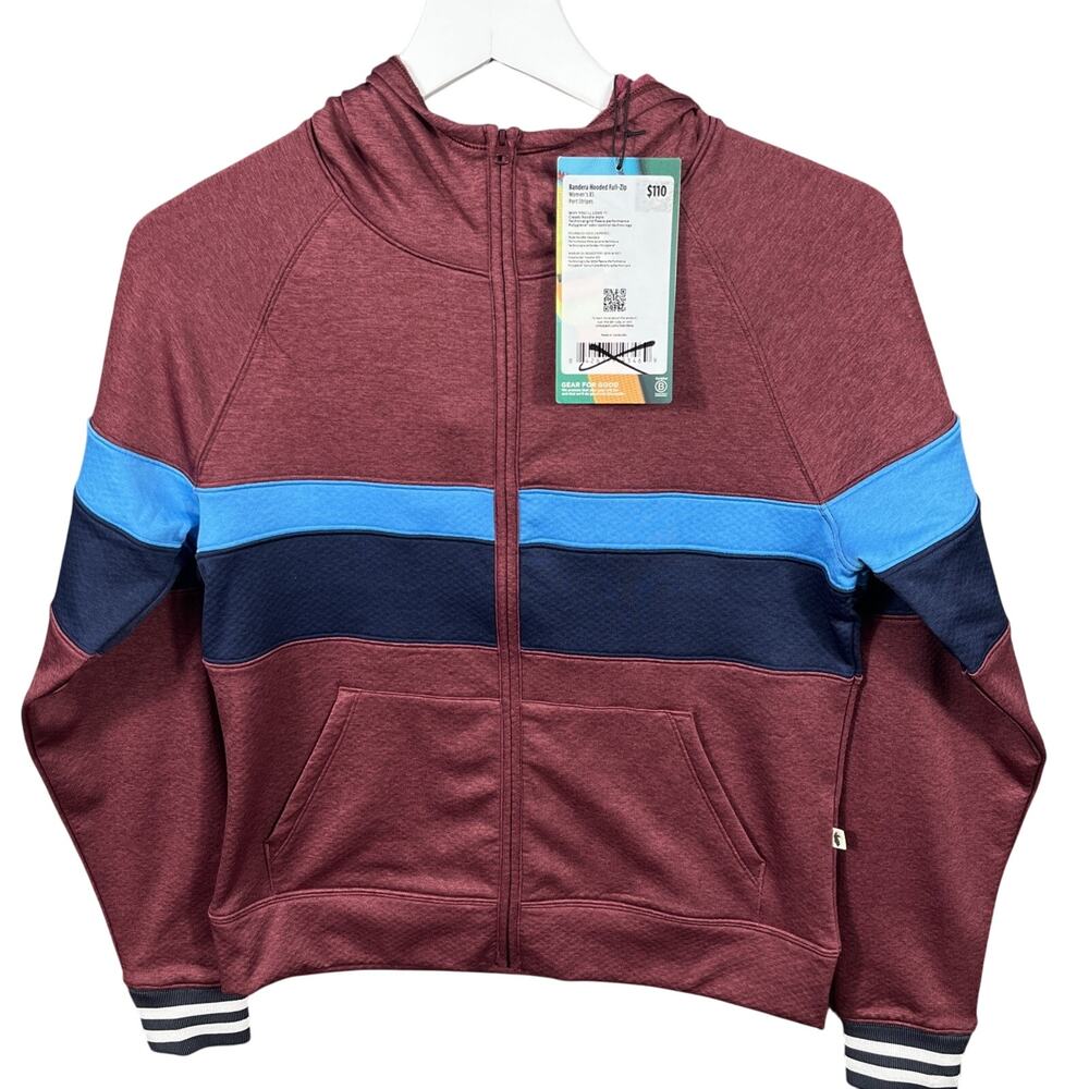 NWT Cotopaxi Bandera Full Zip‎ Hoodie Blue Red Striped Tech Size XS
